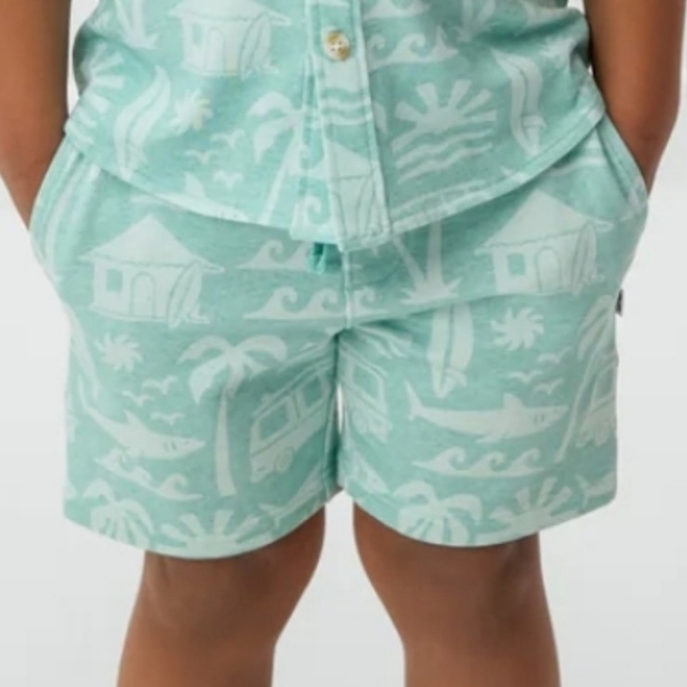 NWOT Little Sleepies Surf Shack Draw String Shorts 3T